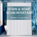 Titanker White Shower Curtain Liner 72 x 78 Long Plastic Shower Liner PEVA Shower Curtain with Liner for Bathroom, Waterproof Lightweight Shower Liner with Magnets and Rustproof Metal Grommet Holes