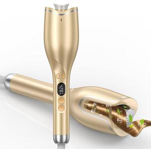 Automatic Hair Curler, Auto Rotating Curling Iron with 4 Temperatures, 8 Timers 12s-19s, LCD Display, 1" Large Slot, Dual Voltage, Auto Shut-Off, Anti-Scald