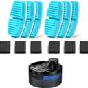 GIOTOHUN 12 Cat Water Fountain Filters: Cat Fountain Filter - 6 Carbons + 6 Foams - Suitable for Pet Dispenser Wireless (B0CPHQ12FV)