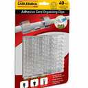 Cablerama Adhesive Cord Organizing Clips, 40 pk