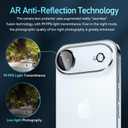 3 x ivoler 4-Pack Camera Lens Protector for iPhone Air 6.5'' Screen Protector Tempered Glass[Case Friendly][New Rersion],for iPhone 17 Air Scratch-Resistant,Clear+Black Circle