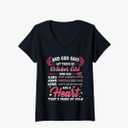 And God Said Let There Be October Girl Who Has V-Neck T-Shirt, M