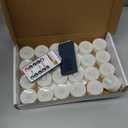 Homemory 24 Pcs Flameless LED Tea Lights with Remote & Timer, 400+Hours Realistic Flickering Battery Candles for Seasonal, Tabletop, and Centerpieces Decor (Warm White Glow, White Base)