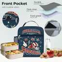 Clastyle Hero Insulated Kids Lunch Bag Large Thermal Cooler Bag for Boy Picnic School Lunch Box Tote,Blue Rugby