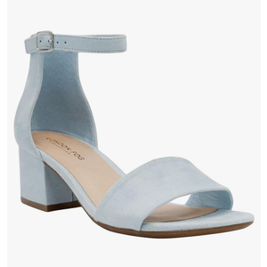 LONDON FOG Women's Nikki Low Two Piece Block Heel Dress Shoe Ladies Ankle Strap Pump Sandal 9.5