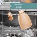 Nmi Reusable Baby Silicone Food Pouches 2 Pack - Refillable Food Storage for Kids,Baby - Squeeze Pouch Washable Refill - for Yogurt Applesauce and More for Babies/Toddlers, Simple Modern up to 5oz (Orange)