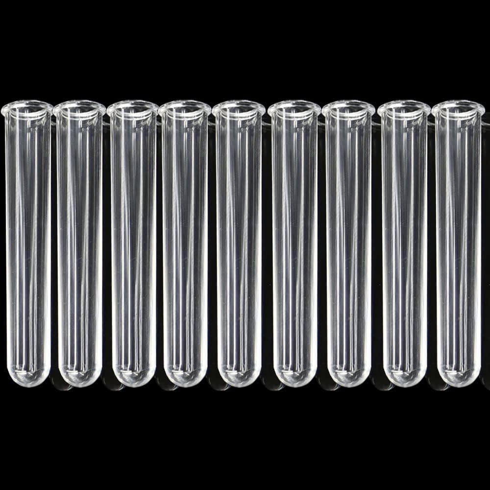 9Pcs Clear Test Tubes for Plant Propagation Station Hydroponic/Flowers for Home Office Desktop Decoration(Test Tube)