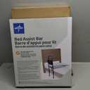 Medline Bed Assist Bar with Storage Pocket, Height Adjustable Bed Rail for Elderly Adults, Assistance for Getting In and Out of Bed at Home