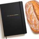 Bakers Recipe Book to Write in Your Own Recipes & Record Details - Bread Making Recipe Journal for Own Recipes - Gifts for Bread Bakers - Soft Vegan Leather Recipe Book - 128 Pages - Gold