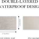 BACKTOEDEN Leakproof Placemats Set of 4, 2-Layer Waterproof placemat for No More Stains, Heat-Resistant Easy Clean Vinyl Table Place Mats for Kitchen Dining Indoor Outdoor, Beige, 17.72x11.81in