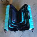 Coolife Luggage 4 Piece Set Suitcase Spinner Hardshell Lightweight TSA Lock (Family Set-Sky Blue)