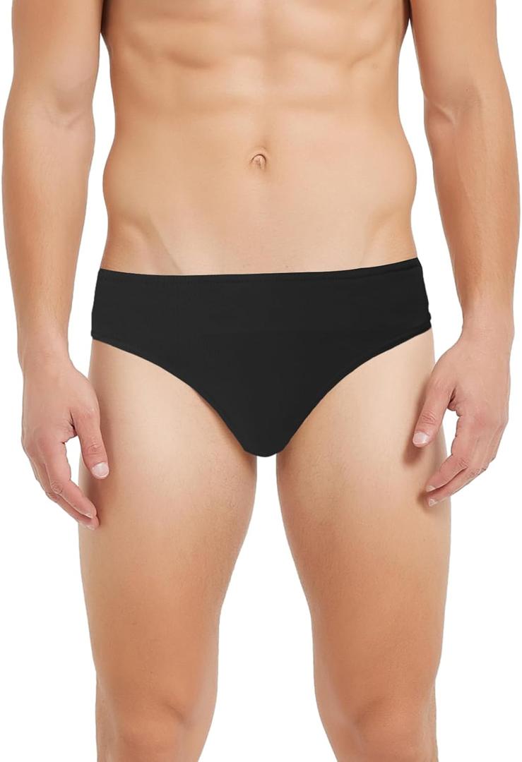 Dance Belt Men Thong Underwear Brief for Ballet and Cosplay, Male Dancewear (3X-Large, Black)