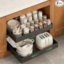 2-Pack-Expandable-Pull-Out-Cabinet-Organizers, No Drill Slide Out Drawers