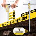 Gopher & Mole Bait Applicator, Stainless Steel Gopher/Mole/Vole Killer, Durable and Removable Gardening Pest Control Tool for Yard, Upgraded Non-Clogging Bait Outlet(Not Include Bait)