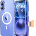 TAURI 3 in 1 for iPhone 16 Case, Camera Control Compatible with MagSafe, with 2X Screen Protectors, Military-Grade Protection, Shockproof Slim Magnetic Phone Case for iPhone 16 6.1", Clear