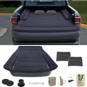 TIPHOPE Truck Bed Air Mattress for 5.5-6.5FT,Thicken Pickup Sleeping Pad with Wireless Built in Pump & Pillow, Portable Inflatable Mattress for Outdoor Camping Road Trip Travel
