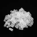 uxcell 200pcs Rubber End Caps 9.5mm(3/8") ID Vinyl Round Tube Bolt Cap Cover Screw Thread Protectors Clear