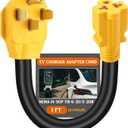 14-50P to 6-20/15R or 5-20/15R RV EV Adapter Cord Compatible with NEMA 50 Amp 4 Prong 240V to 20/15 Amp 3 Prong 240V 6-20/15R or 5-20/15R T Blade for EV Charger HVAC 12 AWG 1FT