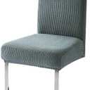 2pcs Waterproof Elasticity Chair Cover for Office Spandex Stretch Chair Cover Seater Case Dining Room Kitchen (Light Green)