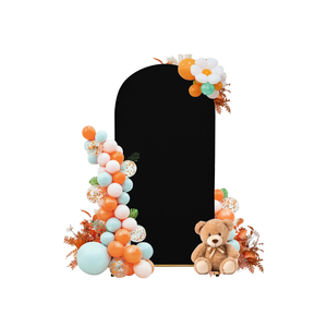 7.2FT Wedding Arch Cover – Stretchy Spandex Fabric Backdrop for Arch Stand – Ideal for Wedding Ceremony, Birthday Party, Baby Shower & Photo Booth Decoration (Black)