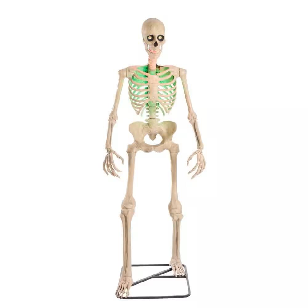 6.5 ft. Grave & Bones Animated LED App Controlled Ultra Skelly with LifeEyes LCD Eyes