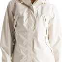 THE NORTH FACE Womens Antora Waterproof Breathable Rain Coat (Medium, White Dune)