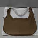DONNAIN Full Grained Real Leather Hobo Bags for Women，Women's Crescent Handbag with Wide Shoulder Strap