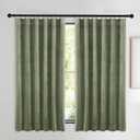 NICETOWN Super Soft Velvet Curtains 63 inches, Sound Reducing Cold Heat Insulated Heavy Matt Room Darkening Drape Panels for Living Room (Sage Green, 2 Panels)