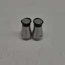 Stainless Steel Salt and Pepper Shaker Set with Glass Bottom, Perforated "S" and "P" Caps - Modern Kitchen Counter Decor (4oz)