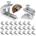1/4" x 20 Beam Clamp Zinc Plated Steel with Harden Point Screws for 1/2 Inch Flanges & Threaded Wire Ring 25 Pack