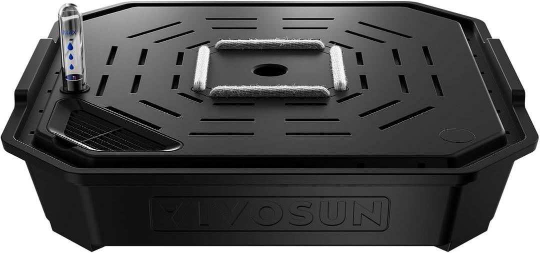 VIVOSUN 4-Pack FlexFeed Self-Watering Pots, Auto Irrigation Fabric Pot Base with Water Meter & Maintenance Window, for Use Indoors/Outdoors in Grow Tents, Greenhouses, Gardens