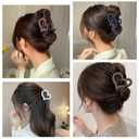 2 x Women's Acrylic Hair Claw Clips - Medium Matte Nonslip Hair Jaw Clips for Thin and Thick Hair, Valentines Day Accessories, Spring and Summer Hair Accessories, 4Pcs