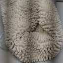 OLANLY Thick Bathroom Rugs 36x24, Extra Soft Absorbent Chenille Striped Bath Rugs, Rubber Backing, Machine Wash Dry, Bath Mats for Bathroom Floor, Tub and Shower, Home Decor Accessories, Ivory