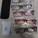 VIDEBLA 5 Pack Computer Reading Glasses Men and Women Anti Eyestrain Blue Light Blocking Glasses for Reading (Mixed colours, 1.75)