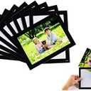 STTMGN Magnetic Picture Frames with Black Border(4"X6",10 Pack),Magnet Photo Frame Pockets/Postcard Holder,Decorations for home/office/school/Classroom/party 10Pack Black