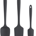 U-Taste Silicone Spatula Set with 600 Degrees Fahrenheit Heat Resistant (Black)