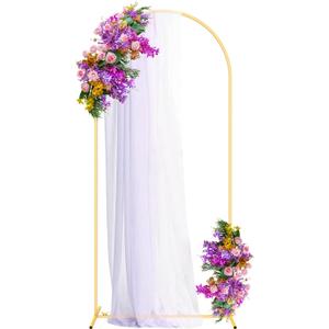 6FT Gold Metal Arch Stand for Wedding, Anniversary, Birthday Parties, Garden Background Decoration
