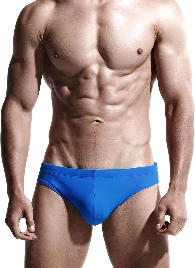 AIMPACT Mens Swim Briefs Bikini Swimwear for Men (Blue M)
