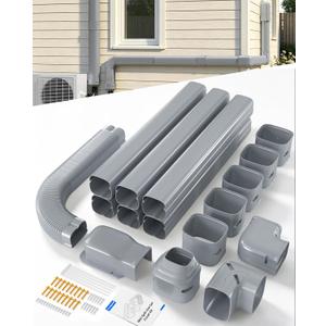3'' 22.5Ft Mini Split Line Set Cover, Upgraded UV-Proof PVC Pipe