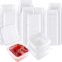 Square-shaped Disposable Sauce Cup Set - All-in-One Design with 4 Size Options, Convenient for Carrying and Use (3 oz.)