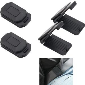 Seat Belt Comfort Clips, Shoulder & Neck Relief Adjuster, Reduces Rubbing and Pressure, Black, 4 Pack