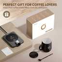 Coffee Mug Warmer & iKago Mug Set, Accurate Temperature Control Smart Heated Mug for Desk, Electric Coffee Warmer with Auto Shut Off & Real-Time Temp Display, Gifts for Men Women, 15oz Ceramic Mug