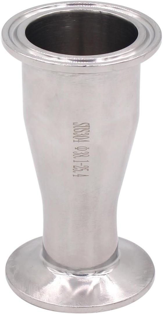 DERNORD Sanitary Fitting Reducer Fitting SUS304 Tri Clamp Ferrule Style 3" Tube OD to 1-1/ 2" Tube OD