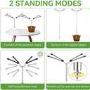 Grow Lights for Indoor Plants Full Spectrum,15-62 Inches Height Adjustable Desktop and Standing Plant Growing Lights with Detachable Tripod Stand for Large and Small Plants, Auto On/Off Timer