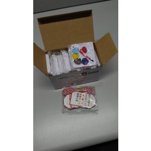 48 Pcs Valentines Day Watercolor Gift Paint 6 Heart Shape Washable Water Color Gifts Paint with Card and Red Rope for Valentine Party Favor Classroom Exchange Gift Prizes Graduation Present