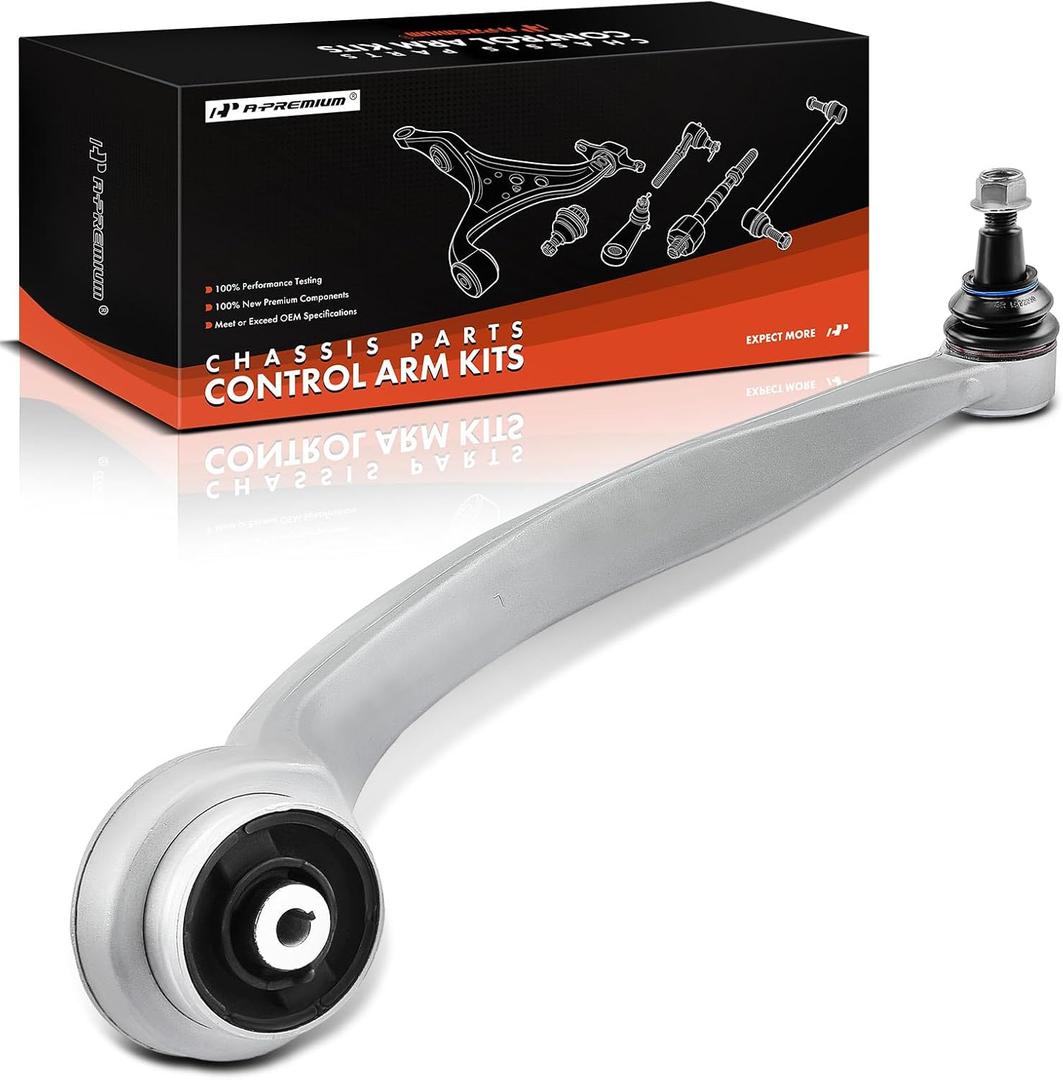 A-Premium Front Left Rearward Lower Control Arm, with Ball Joint & Bushing, Compatible with Audi A8 Quattro 2011-2018, S8 2013-2018