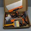 THINKWORK Putty Knife Set - 14Pcs Stainless Steel Paint Scraper Tools, Drywall Knife Set for Removing Wallpaper, Repairing Drywall, Applying Putty, Taping, Scraping Plaster, Cement, Adhesive