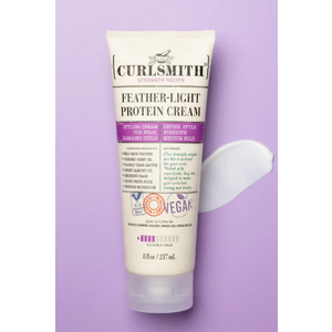 CURLSMITH Feather Light Protein Cream - Flexible Hold Curl Cream, Protein-Rich Styling Cream for Curls, For All Curl Types, Best for Weak and Damaged Curls, Vegan & Cruelty Free (8 oz) CURLSMITH Feather Light Protein Cream - Flexible Hold Curl Cream, Protein-Rich Styling Cream for Curls, For All Curl Types, Best for Weak and Damaged Curls, Vegan & Cruelty Free (8 oz)