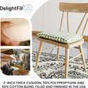 Non-Slip Chair Cushions, Assembled in USA, U-Shaped Skid-Proof Seat Pads for Dining Room, Kitchen, Office, 15"x16", 2 Pack