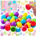 JOYIN 24Pcs Easter Egg Stampers Toys for Easter Eggs Hunt Game, Basket Stuffers Fillers, Kids Party Favor, Assorted Self-ink Stamp for Classroom Exchange and Prize Supplies Gifts